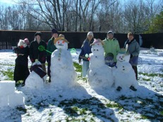 girls playing in snow edit